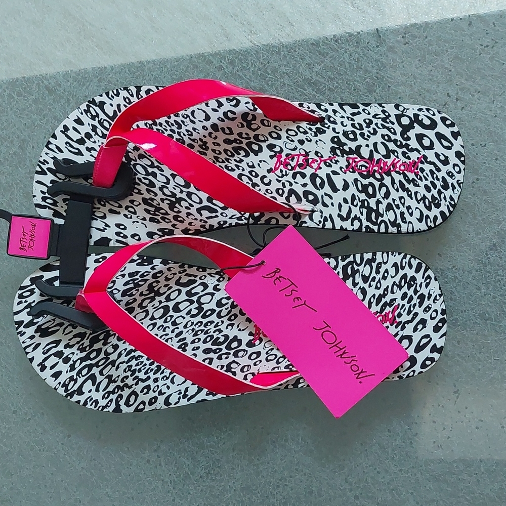 COPY - Betsey Johnson Neon Pink Flip Flops